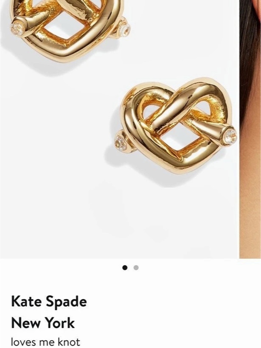Kate Spade New York Loves Me Knot Stud Earrings Gold